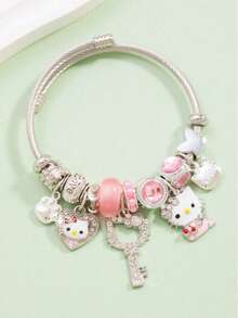 SANRIO 1 chiếc vòng tay hình mèo con dễ thương, tối giản, thời trang, phù hợp cho nữ giới đeo hàng ngày và khi đi du lịch. - Nhiều màu - Xem 3