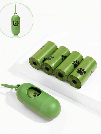 4/6 Rolls Pet Waste Bags With Dispenser, Portable Pet Waste Refill Rolls Durable Leak-Proof Pet Waste Bags, Pet Cleaning Supplies, Dog Poop Bags, Suitable For Pet Cleaning And Outdoor Use