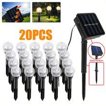 20pcs Solar Powered Garden Lights, Outdoor Auto On/Off 8 Lighting Modes Warm White, No Wiring Required - Style a - View 13
