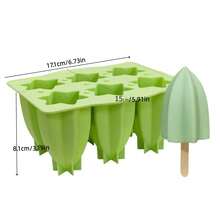 Cetakan Es Krim Spiral 6 Rongga, Cetakan Es Loli DIY, Wadah Es Loli, Baki Es, Aksesoris Pembuat Es, Perlengkapan Penting untuk Liburan Pantai Musim Panas - Hijau - View 9