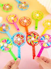 Sifflet et moulin à vent colorés, convenant pour les fêtes et les collectionneurs. Petit cadeau de jouet sifflet et moulin à vent pour le rachat de points de récompense - Multicolore - Voir 4