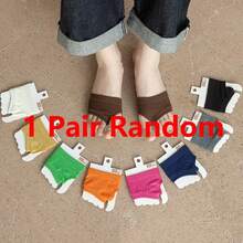 女士日式人字拖袜夏季防滑两趾袜透气纯比基尼前脚掌袜 - 彩色 - 查看 8