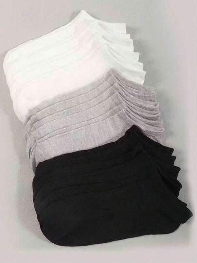 100pcs/80pcs/60pcs Basic Men's Short Socks, Mother's Day Gift Socks. Soft, Lightweight, Full Coverage Short Socks, Women's Knee-High Socks And Men's Crew Socks, Suitable For Sports, Home And Leisure. Suitable For All Kinds Of Men And Women, Including Knee-High Socks And Regular Socks, Colors Include Black, Gray, White, Quantity Options Include 50pcs/40pcs/30pcs/20pcs/10pcs/8pcs/4pcs/2pcs.