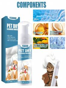 Trockene Wasch-Mousse Shampoo für Haustiere, wasserloses Reinigen für Kätzchen & Welpen, entfernt Gerüche & weicht das Fell auf - 60 ml - Übersicht 6