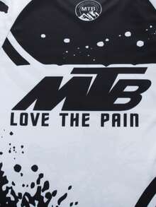 Mountain Bike V-Neck Sports Jersey, Racing Suit, MTB BMX ATV Downhill Motorcycle DH Off-Road Motorcycle V-Neck T-Shirt, Men's Fitness Long Sleeve T-Shirt - Universal Version, Suitable For Cycling, Off-Road, Motorcycle Travel, Hiking, Training, Fishing And Casual Daily Wear - Black and White - View 7
