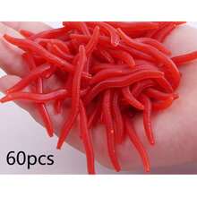 30pcs High Quality Realistic Red Earthworm Fishing Bait, Worm Soft Bait, Red Worm & Maggot Bionic Worm Design - Scented Lure Suitable For Freshwater And Saltwater Fishing, Durable Thermoplastic Rubber Material, Natural Appearance, High-Quality Bait - Multicolor - View 13