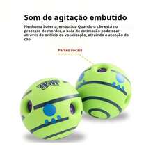 Brinquedos cães, duráveis ​​e mastigáveis, ajudam a limpar os dentes; bola para gatos que emite som ao rolar - 8cm - Visão 8