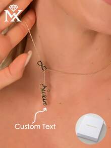 1 Personalized Customized Infinite Vertical Name Necklace, Mom Personalized Multi Name Necklace, Customized Surname Jewelry, Grandma Christmas Gift, Mom Gift - Multicolor - View 1