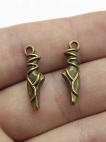 10pcs 23x6x4mm Ballet Charms Pendant For DIY Jewelry Making Necklace Keychain Phone Chain Bracelet Making Accessories Handmade Craft Making Findings - Ballet - View 6