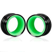 2个不锈钢牛角形耳扩，男女通用低过敏性穿刺饰品，夏季款 - style-1 - 查看 65