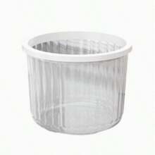 Corbeille de bureau minimaliste et créative, panier à papier sans couvercle avec anneau de pression pour la maison, pratique pour la cuisine, la salle de bain, le salon, le bureau et de multiples scénarios, poubelle de couleur transparente, design de luxe très attrayant, corbeille de bureau avec anneau de pression, grande ouverture et grande capacité, répond aux besoins quotidiens, multifonction, options de couleurs multiples. - Multiple - Voir 11