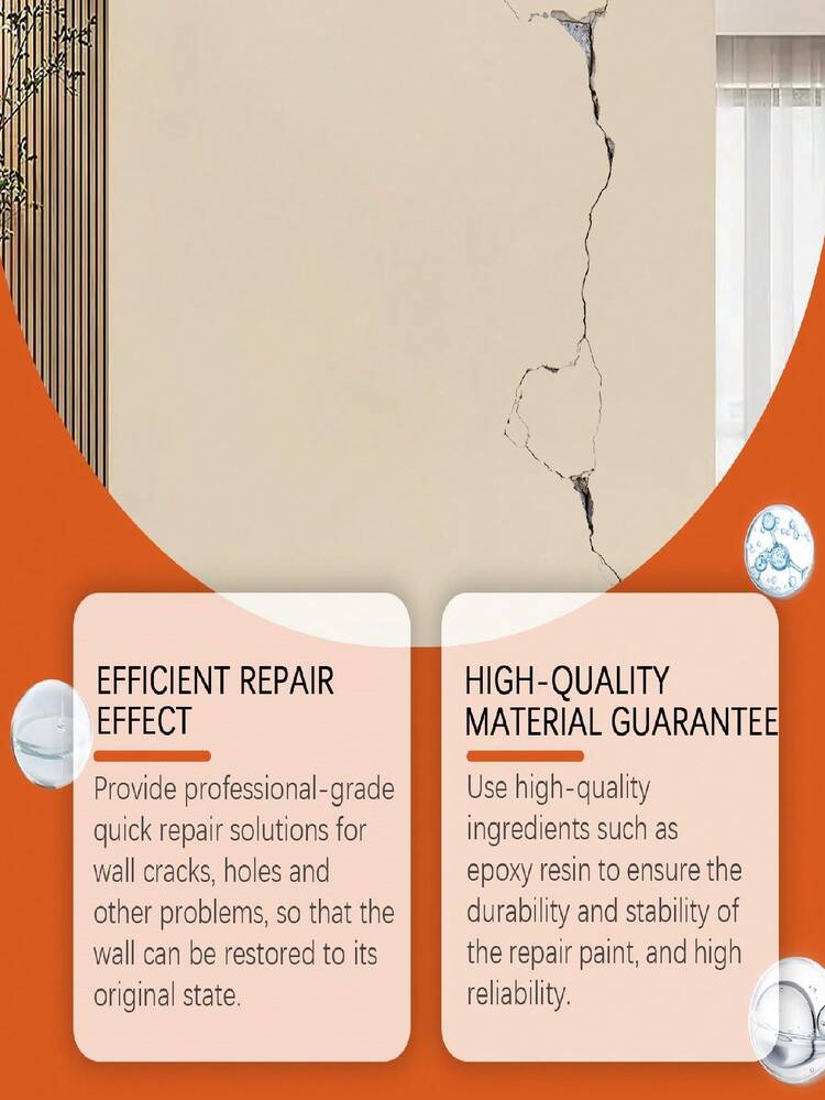 jakehoe All-In-One Wall Repair Kit - Easily Fixes Wall Holes, Peeling, Cracks, Nail Holes And More. This Versatile Wall Repair Kit Is Designed To Solve Various Wall Issues. The Smooth, Easy-To-Apply Filler Can Be Used To Effortlessly Repair Wall Holes, Peeling, Cracks, Nail Holes And More Without The Need For Professional Tools Or Experience. Suitable For DIY Home Wall Maintenance. - A - View 4