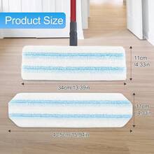 Mop Pads Compatible With O - Cedar H2prO Flat Mop System, 3 Pack Microfiber Mop Heads Replacements Ocedar Flat Mop, Washable And Reusable Mop Pad Refills, On Hard Floors - 平板拖把墊 - 3 件裝 - 查看 3