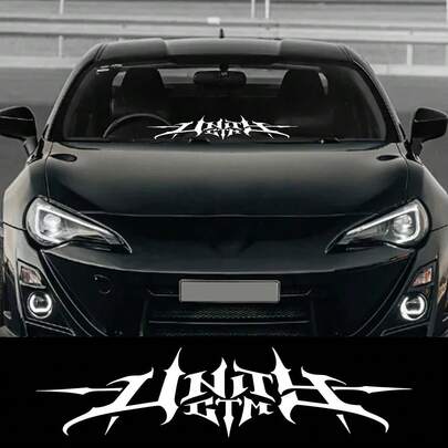 Car Windshield Banner Sticker Rear Window GTM Racing Decor Vinyl Decals Truck Door Waterproof Exterior Graphics Auto Accessories