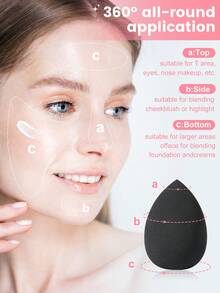 33PCS Makeup Tools Set Including:20PCS Makeup Brush Set+2PCS Mini Air Cushion Powder Puffs+2PCS Mini Makeup Sponges+4PCS Makeup Sponges+4PCS Triangle Powder Puffs+1pc Makeup Brush Cleaning Tools,All-In-One & Beginner-Friendly | Travel-Ready & Gift-Ready | Perfect For Newbies/Her - Multicolor - View 10