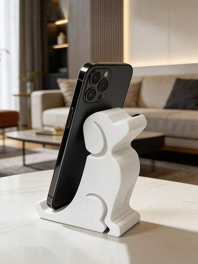 新款可爱狗狗桌面手机支架，创意可爱设计，便携式手机支架，女士旅行厨房必备，适用于所有手机，适合放置于桌面、办公桌、床头柜、客厅、书房、卧室，是馈赠亲友的绝佳选择，也是有趣的家居装饰，采用耐用材料制成。