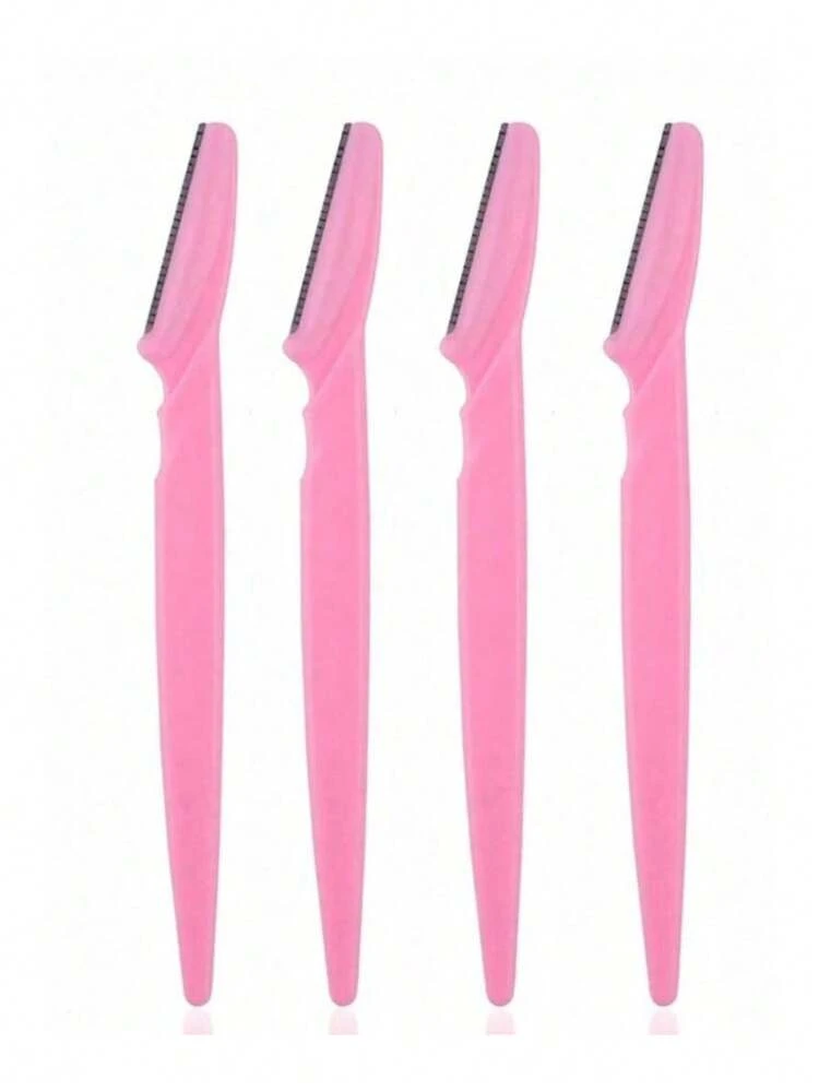 4/8 Stück Schwarz & Pink Augenbrauen Trimmer Set (mit Sicherheitsabdeckung & Einweg-Klingen) - parfümfrei, waschbarer Rasierer, universell einsetzbarer Gesichts- & Körperhaartrimmer - Verschiedenfarbig - Übersicht 9