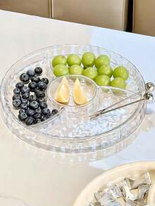 Wavy Fruit Plate, Luxury Lightweight Divided Snack Tray, Kitchen/Living Room Candy/Nut/Fruit Plate, High-End Fashion - Multicolor - View 4