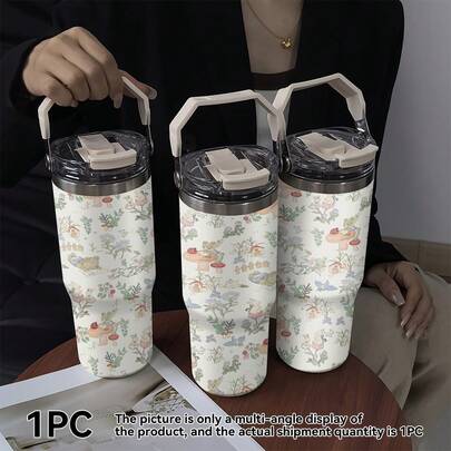 1个/5个装 30盎司童话森林动物手持不锈钢杯。送给闺蜜分享少女心事的完美礼物；送给孩子开启童话之旅的绝佳礼物；或者犒劳自己，为忙碌的生活增添一丝快乐。