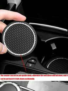 2 piezas Posavasos antideslizantes resistentes al calor y al agua, posavasos de silicona para el hogar y el automóvil, almohadilla universal antideslizante, accesorios creativos para el interior del automóvil - Multicolor - Ver 8
