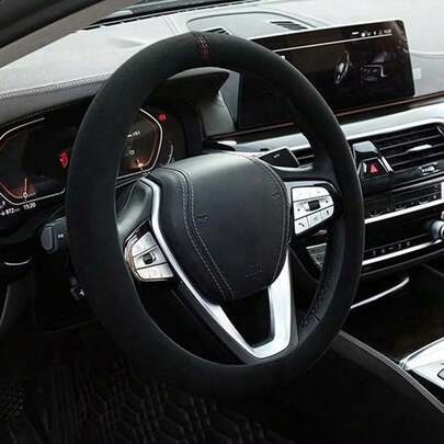 Universal Car Steering Wheel Cover, Velvet Anti-Slip Breathable Fit Most Vehicle Models