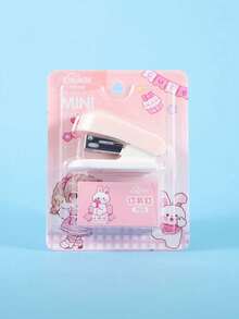 1 Set Of Student Mini Stapler Set, Cartoon Cute Portable Multi-Functional Small Stationery, With Free Staples - Multicolor - View 8