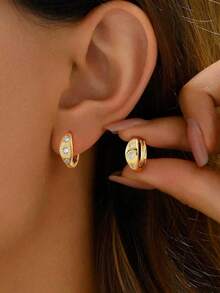 ESBERRY 1 Pair 925 Sterling Silver Elegant Sunflower Zirconia Earrings, Jewelry Gift For Women, Birthday Gift, Party Gift - Sun Earrings - View 1