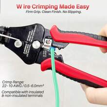 Kìm tuốt dây điện tự động đa năng 1 chiếc - Kìm cắt và bấm đầu dây kim loại dùng để tuốt, cắt và bấm đầu dây điện. - 1 - Xem 9