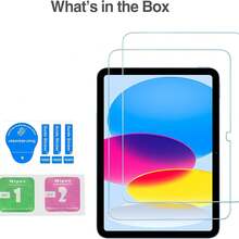 2片装钢化玻璃屏幕保护膜 - 高清、高透光、防刮、防摔、全屏覆盖、强效防指纹、触控灵敏，兼容 iPad (Air 4、5、6)/(7、8、9、10 代)/ 11 1A16 (2025)/ Air 11 英寸 (2026)/ 12 11 英寸 (2026) - 2PCS-Glass - 查看 9