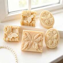 Vintage Butterfly & Flower Silicone Soap Molds - Intricate Carved Butterfly Design For Aromatherapy Soap & Candle Making - Butterfly - View 3