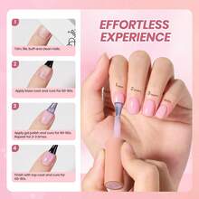 Beetles Gel Polish Whispers Of Love Jelly Gel Nail Polish Set - 6 Colors Milky White Nude Pink Neutral Sheer Translucent Soak Off UV Gel Nail Kit - 8 Colors Soft Whisper - 查看 5