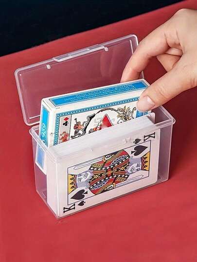 10pcs/8pcs/5pcs/4pcs/3pcs/1pc Portable Playing Card Storage Box, Card Container, Jewelry & Small Items Organizer Box, Game Cards, ID Cards, Name Cards Holder