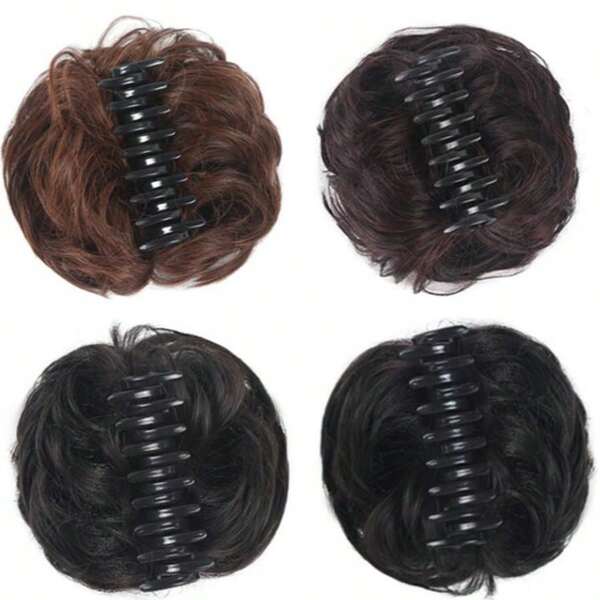 Natural Fluffy Bun Hair Claw, Scrunchie Bun Maker, Slouchy Hair Styling Tool, Thermal Resistant Hair Scrunchie HA2723