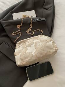 2026 Summer New Chinese Style Lock Chain Small Crossbody Bag, Fashionable Ladies Single Compartment Shoulder Bag - Beige - View 6