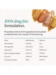 Women's Balance Hair Growth Supplements, Ages 45 And Up, Clinically Proven For Visibly Thicker Hair And Scalp Coverage In 3-6 Months, Dermatologist Recommended - 1 Month Supply Refill Pouch - 1 - Xem 6