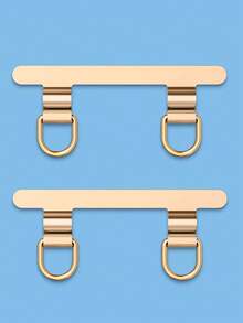 1个超薄极简双耳不锈钢金属夹手机挂绳夹，双扣超薄不锈钢垫圈，金属固定连接件，女士高端耐用挂链卡手机壳配件防丢装置 - 彩色 - 查看 15