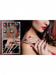 1支装亚克力美甲笔，美甲彩绘笔，美甲点彩工具套装，美甲勾线笔，美甲除尘笔，适合初学者和美甲沙龙家庭使用 - 彩色 - 查看 10