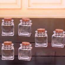 1/2/4/6/8/10个装 50毫升迷你方形玻璃瓶,配木塞 - DIY工艺收纳容器,透明玻璃瓶配木塞,可用于装香料,小型玻璃瓶配木塞,可用于婚礼装饰,小型玻璃瓶配木塞,可用于派对回礼,许愿瓶,装饰性DIY艺术瓶,工艺瓶和厨房调料罐 - 彩色 - 查看 15