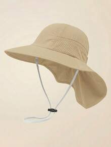 1-2岁 2-6岁 6-10岁 儿童防晒帽 夏季婴儿遮阳帽 幼儿遮阳帽 男女童薄肩披肩大帽檐渔夫帽 - 1PC - 查看 33