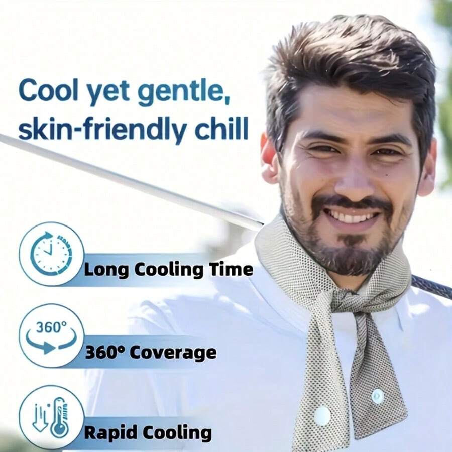 Cooling Ice Neck Gaiter, Ice Scarf, Sweat Towel, Outdoor Ice Headband, Ideal For Hiking And Camping In Hot Summer - Multicolor - View 1