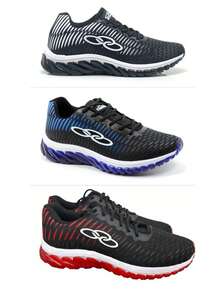 Kit Of 3 Pairs Of Comfortable Athletic Shoes For Gym, Walking, And Outdoor Activities - New Release - Unisex Running Shoes - Ptobc+Blue+Red - View 10