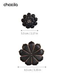 choxila 1pc Lotus Shaped Aromatherapy Burner, Minimalist Metal Incense Holder Base, Suitable For Holiday Decor, Yoga Studio Decor And Aromatherapy. Can Also Be Used As Housewarming Gift, Souvenir Or Holiday Gift For Friends, Ladies Or As Back To School Gift, Souvenir Or Living Room Decor - Incense Burner - View 12