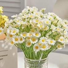 3/5pcs Mixed Artificial Daffodil, Magnolia, Chamomile Flowers, Suitable For Vases, Mother's Day Centerpieces, Wedding Favors, Kitchen Decor, Bedroom Home Decor - White - View 10