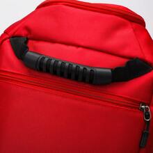 BLDO Red Backpack | Waterproof Nylon Unisex Student Backpack | Streetwear Style Daily Travel Rucksack - Multicolor - View 2