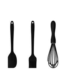 3件套耐热硅胶烘焙套装，包括刮刀、涂油刷、手动打蛋器，适合家庭烘焙 - 查看 11