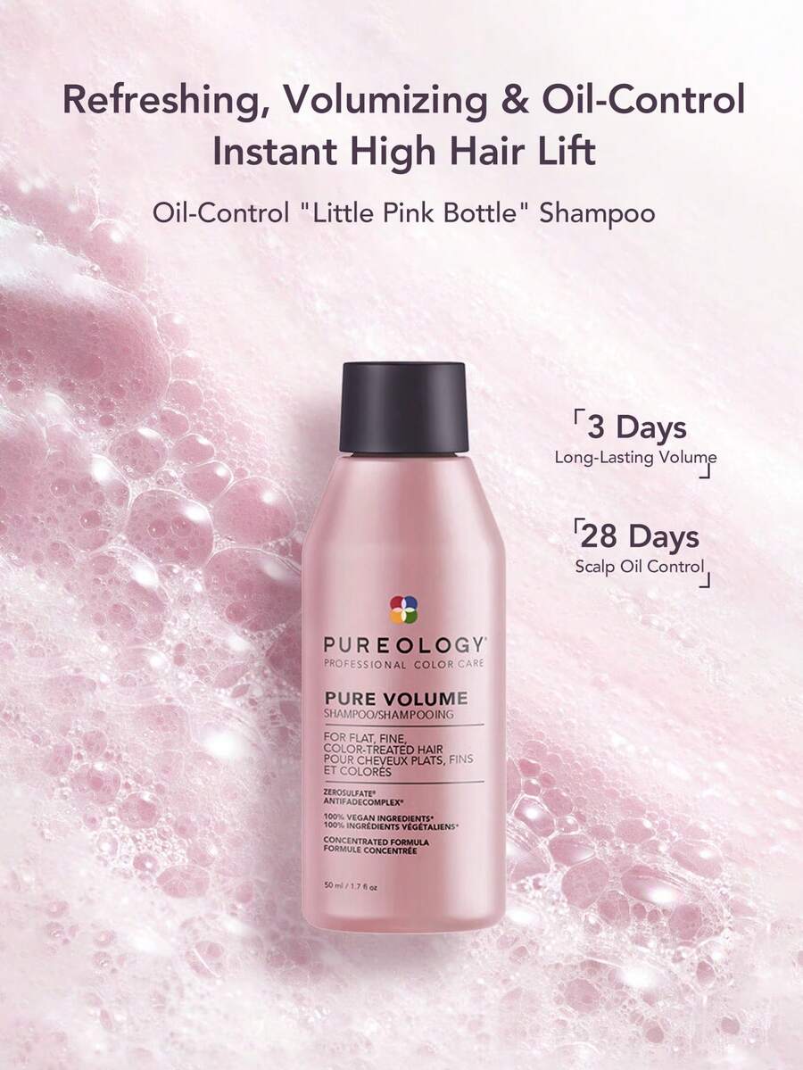 Pureology Amino Acid Moisturizing Shampoo, Hydrating Purple Bottle Shampoo & Conditioner, Smooth And Moisturizing - Volumizing Shampoo 50ml - View 1