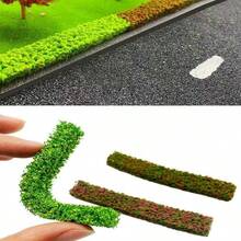 8pcs Miniature Imitation Shrub Strips, 20cm Long Sponge Shrub Strips, Sandbox Model Grass Strips, Garden Landscaping Greenery DIY Materials, Gardening - Multicolor - View 9