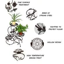 HLC 3-Tier Classic Plant Stand with Modern S Design Bronze - Bronce - Ver 3