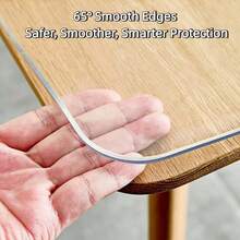 1.5mm Clear PVC Tablecloth Vinyl Oilcloth Waterproof Fabric Table Protector - Transparent - View 1