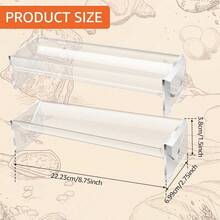 1个/2个亚克力饼干托盘，透明马卡龙展示托盘，长方形多功能饼干架，适用于家庭聚会食品展示 - 彩色 - 查看 6